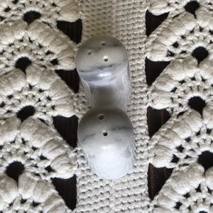 Vintage 80’s Marble Classic Salt & Pepper Shakers